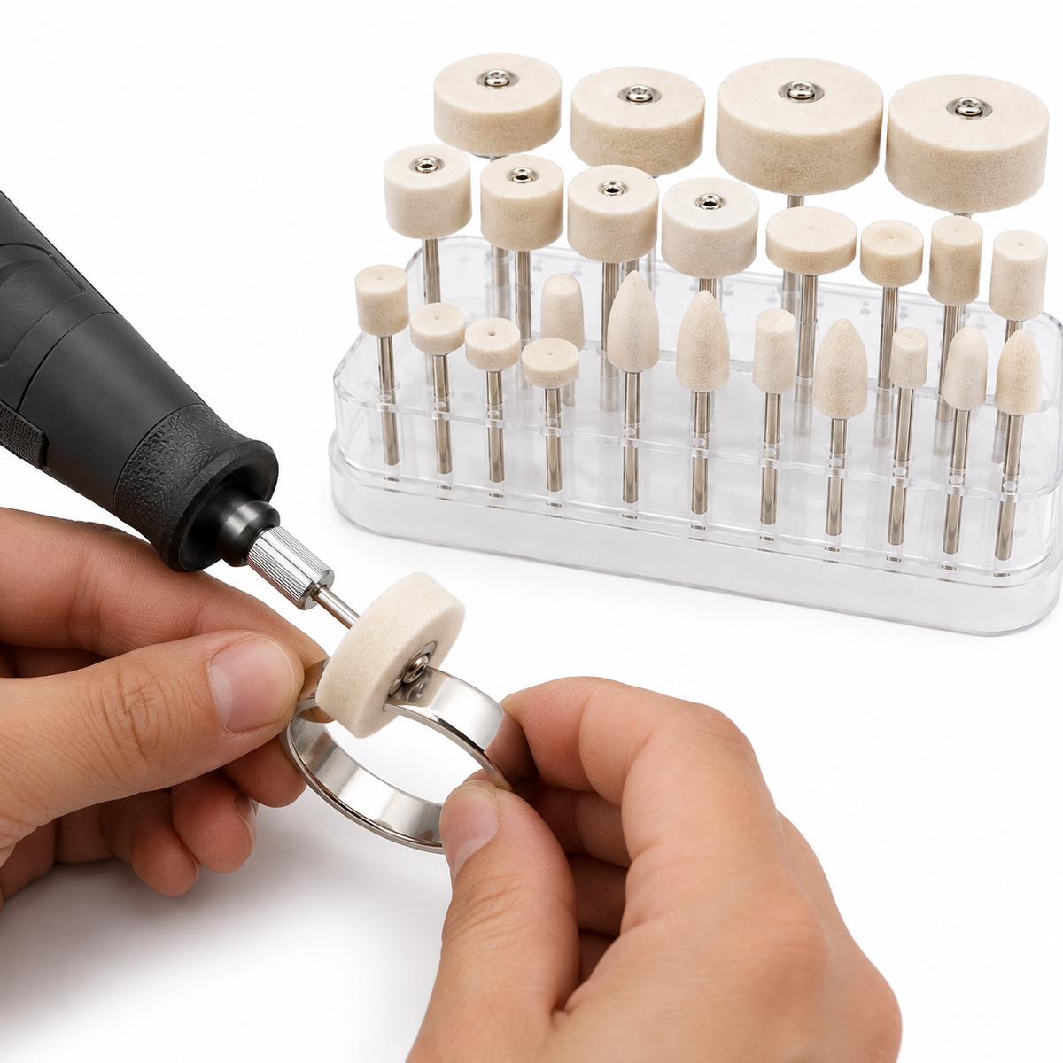 Felt Buffing Wheel Set – Metal Polishing & Finishing Wheels