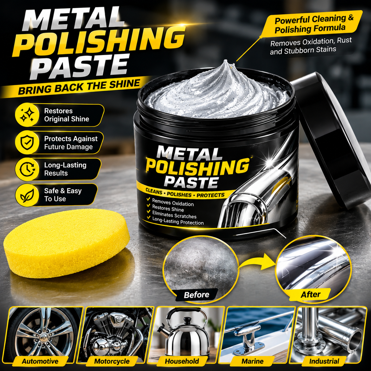 Metal Polishing Paste – Metal Cleaner & Polishing Compound
