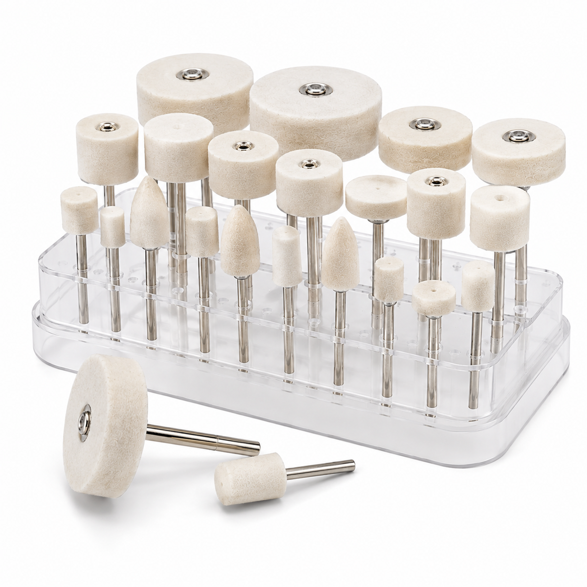 Felt Buffing Wheel Set – Metal Polishing & Finishing Wheels