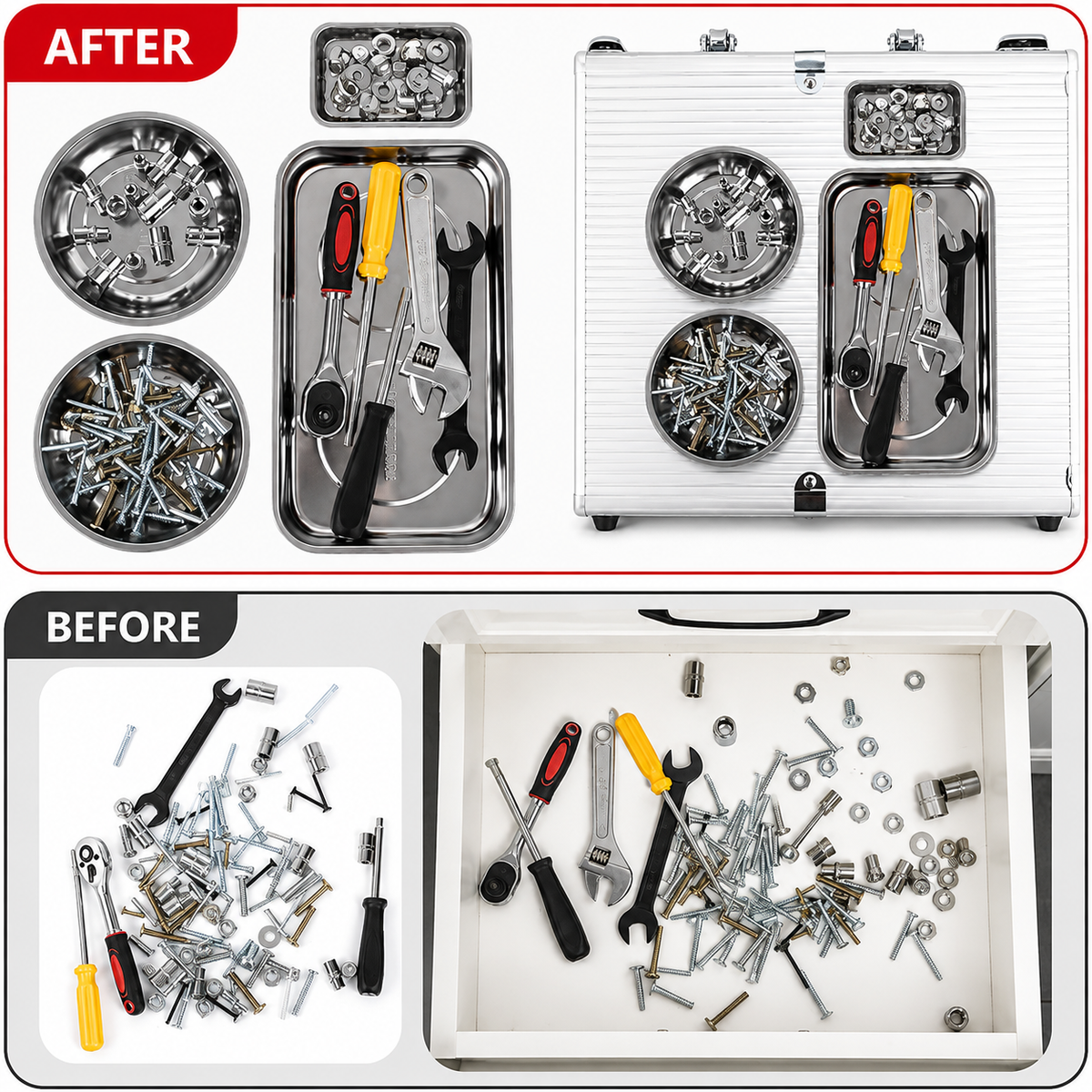 Magnetic Parts Tray – Magnetic Tool & Hardware Organizer